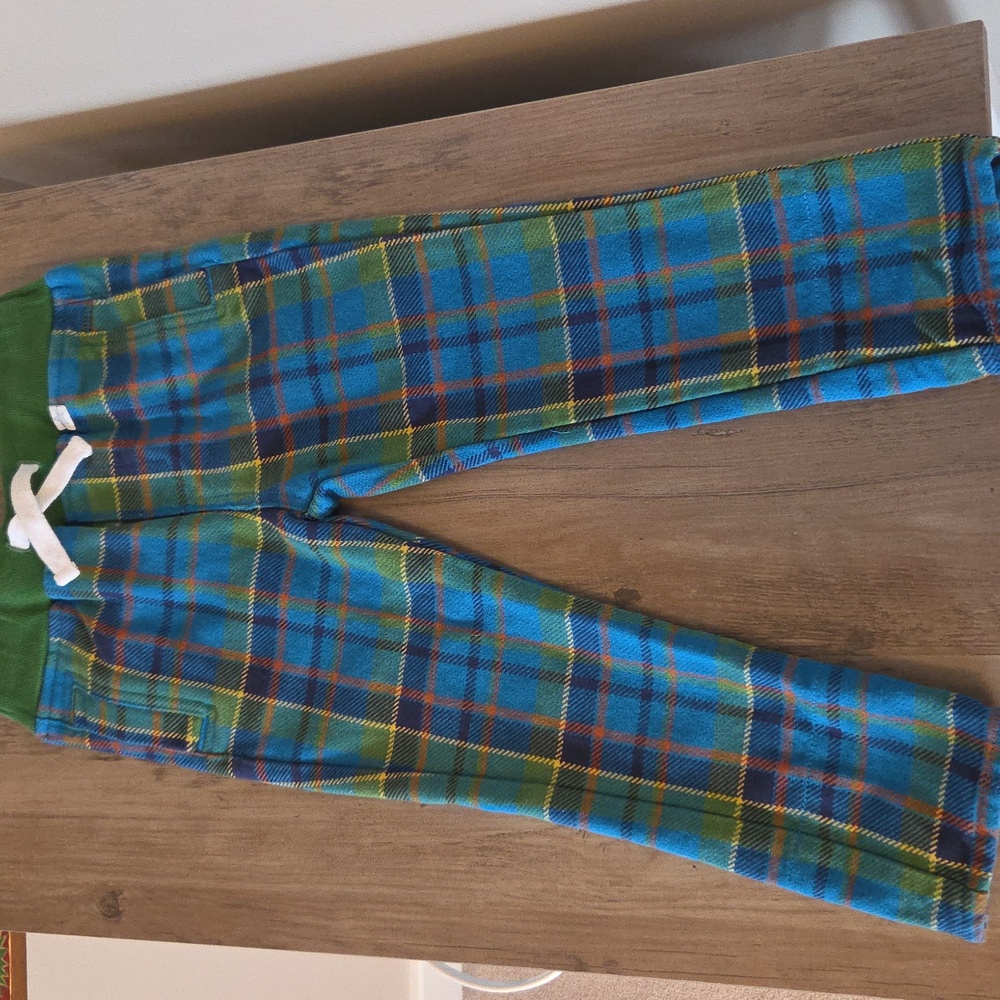 Plaid Blue and Green Toddler Pants